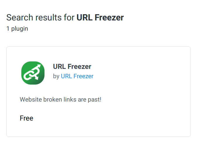 Found URL Freezer Plugin